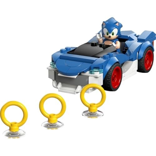 LEGO Sonic the Hedgehog Sonic: Şimşek Araba 77117 | 7 Yaş ve Üzeri Çocuklar için Yaramaz Yüz Baskılı Sonic Minifigürü İçeren Oyuncak Yapım Seti, Hediye Fikri (126 Parça)
