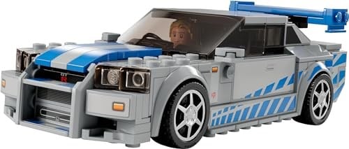 LEGO Speed Champions Daha Hızlı Daha Öfkeli Nissan Skyline GT-R (R34) 76917-9 Yaş ve Üzeri Çocuklar için Yarış Arabası Modeli İçeren Koleksiyonluk ve Sergilenebilir Model Yapım Seti (319 Parça)
