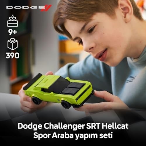 LEGO Speed Champions Dodge Challenger SRT Hellcat 77237 – 9 Yaş ve Üzeri Yarış Arabası Tutkunu Çocuklar için Koleksiyonluk Spor Araba Modeli, Yaratıcı Oyuncak Yapım Seti Hediye Fikri (390 Parça)