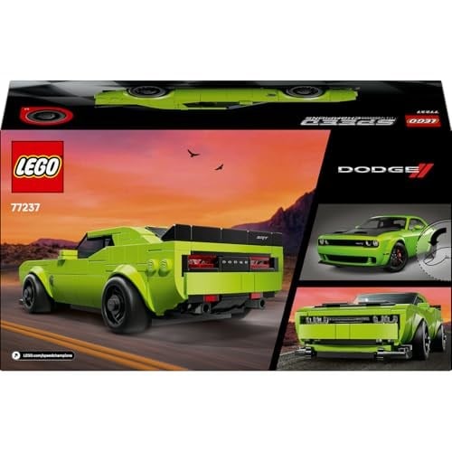 LEGO Speed Champions Dodge Challenger SRT Hellcat 77237 – 9 Yaş ve Üzeri Yarış Arabası Tutkunu Çocuklar için Koleksiyonluk Spor Araba Modeli, Yaratıcı Oyuncak Yapım Seti Hediye Fikri (390 Parça)