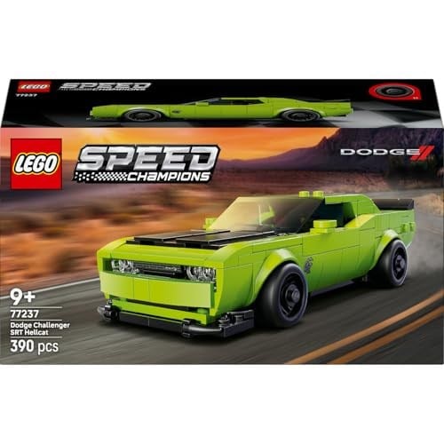 LEGO Speed Champions Dodge Challenger SRT Hellcat 77237 – 9 Yaş ve Üzeri Yarış Arabası Tutkunu Çocuklar için Koleksiyonluk Spor Araba Modeli, Yaratıcı Oyuncak Yapım Seti Hediye Fikri (390 Parça)