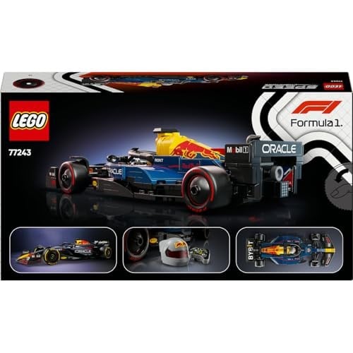 LEGO Speed Champions Oracle Red Bull Racing RB20 F1 Yarış Arabası 77243 – Yetişkinler için Koleksiyonluk Sürücü Minifigürü ve Orijinal Detaylar İçeren Koleksiyonluk Model Yapım Seti (251 Parça)