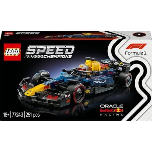 LEGO Speed Champions Oracle Red Bull Racing RB20 F1 Yarış Arabası 77243 – Yetişkinler için Koleksiyonluk Sürücü Minifigürü ve Orijinal Detaylar İçeren Koleksiyonluk Model Yapım Seti (251 Parça)
