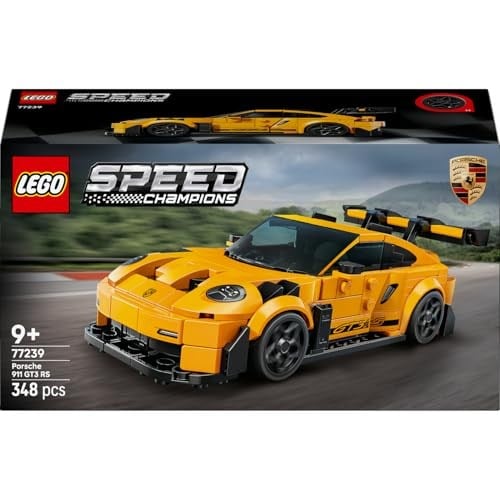 LEGO Speed Champions Porsche 911 GT3 RS 77239 – 9 Yaş ve Üzeri Çocuklar İçin Detaylı Koleksiyonluk Model Araba, Sürücü Figürüyle Oyun ve Sergileme Yapım Seti, Araba Severlere Hediye Fikri (348 Parça)