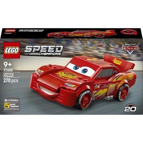 LEGO Speed Champions | Şimşek McQueen 77255 – 9 Yaş ve Üzeri Çocuklar için Lightyear Baskılı Lastikler ve Ünlü Far Çıkartmaları İçeren Oyuncak Yapım Seti, Yaratıcı Hediye Fikri (270 Parça)