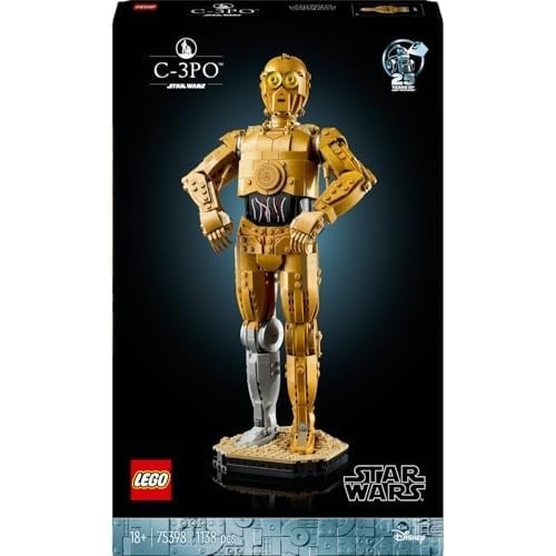 LEGO Star Wars™ C-3PO™ 75398 - Yetişkinler için İnşa Edilebilen Koleksiyonluk ve Nostaljik Droid Figürü Yapım Seti (1138 Parça)