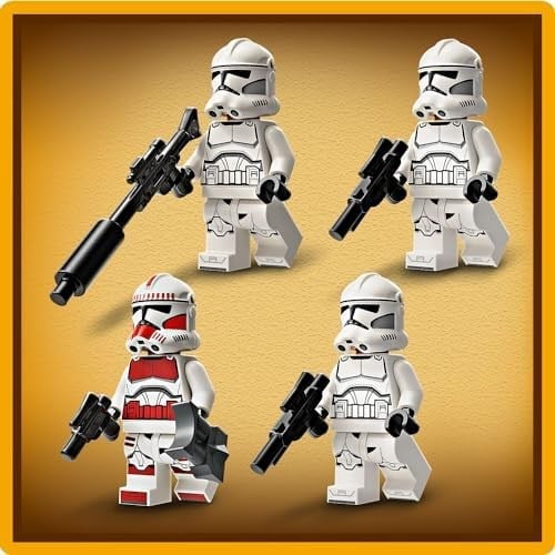 LEGO Star Wars Klon Trooper ve Savaş Droidi Savaş Paketi Seti 75372 – 7 Yaş ve Üzeri Kız ve Erkek Çocuklar için 4 Minifigür ve 5 Droid İçeren Oyuncak Yapım Seti, Doğum Günü Hediyesi Fikri (215 Parça)