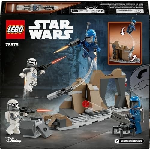 LEGO Star Wars: The Mandalorian Mandalore Pususu Savaş Paketi 75373-6 Yaş ve Üzeri Çocuklar için 4 Minifigür İçeren Koleksiyonluk Yaratıcı Oyuncak Yapım Seti (109 Parça)