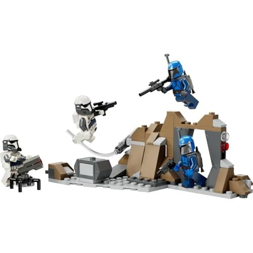 LEGO Star Wars: The Mandalorian Mandalore Pususu Savaş Paketi 75373-6 Yaş ve Üzeri Çocuklar için 4 Minifigür İçeren Koleksiyonluk Yaratıcı Oyuncak Yapım Seti (109 Parça)