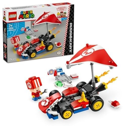 LEGO Super Mario: Mario Kart – Standart Kart 72032, 7 Yaş ve Üzeri Erkek ve Kız Çocukları için Yaratıcı Oyuncak Yapım Seti, Toad Figürü ve Fazlası, Doğum Günü Hediyesi (174 Parça)