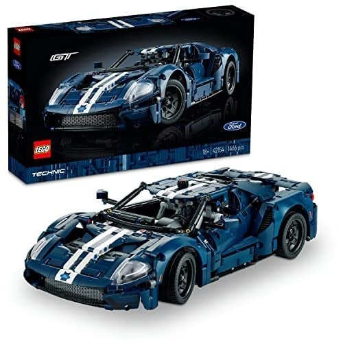 LEGO Technic 2022 Ford GT 42154 - Yetişkinler için Sergilenebilecek bir Supercar Modeli İçeren Sürükleyici bir Yaratıcı Model Yapım Seti (1466 Parça)