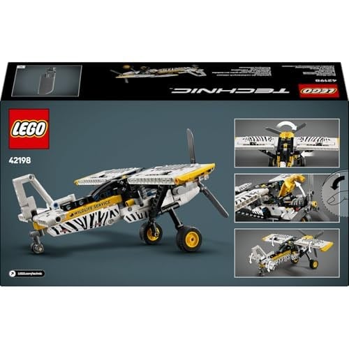 LEGO Technic Arazi Uçağı 42198 – 8 Yaş üstü Erkek ve Kız Çocuklar için Dönen Pervane ve Pistonlu Motor İçeren Yaratıcı Rol Yapma Oyuncağı, Hediye Fikri (333 Parça)