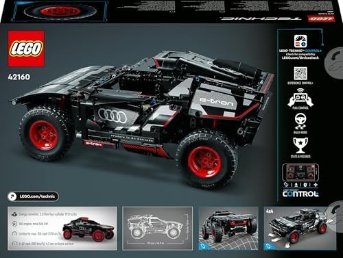 LEGO Technic Audi RS Q e-tron 42160-10 Yaş ve Üzeri Uzaktan Kumandalı Ralli Arabalarını Seven Çocuklar için Yaratıcı Oyuncak Yapım Seti (914 Parça)