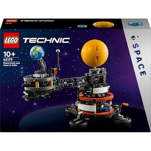 LEGO Technic Dünya ve Ay Yörüngesi Model Yapım Seti 42179-10 Yaş ve Üzeri Kız ve Erkek Çocuklar için Uzay Oyuncakları, Bağımsız ve Yaratıcı Güneş Sistemi Oyuncağı, Doğum Günü Fikri (526 Parça)