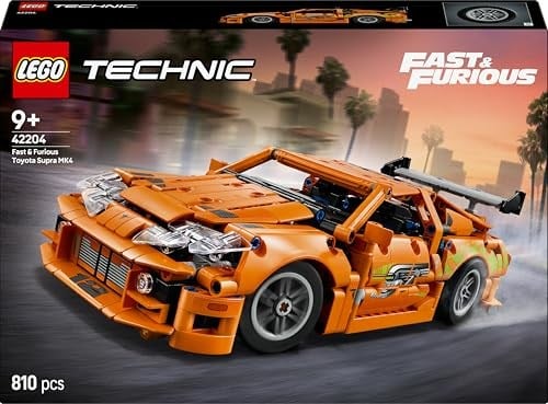 LEGO Technic Fast and Furious Toyota Supra MK4 42204 – 9 Yaş ve Üzeri Çocuklar için 6 Motor ve Açılan Kapılar İçeren Oyuncak Araba Yapım Seti, Çocuklar ve Yetişkinler için Hediye Fikri (810 Parça)