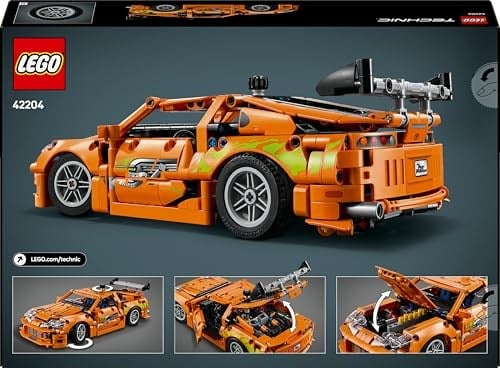 LEGO Technic Fast and Furious Toyota Supra MK4 42204 – 9 Yaş ve Üzeri Çocuklar için 6 Motor ve Açılan Kapılar İçeren Oyuncak Araba Yapım Seti, Çocuklar ve Yetişkinler için Hediye Fikri (810 Parça)