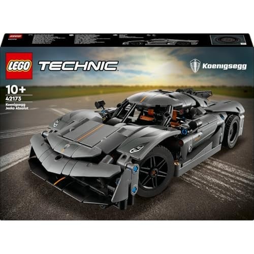 LEGO Technic Koenigsegg Jesko Absolut Gri Hiper Araba 42173 - Çocuklar için Oyuncak Yapım Seti, Doğum Günü Hediyesi Fikri (801 Parça)