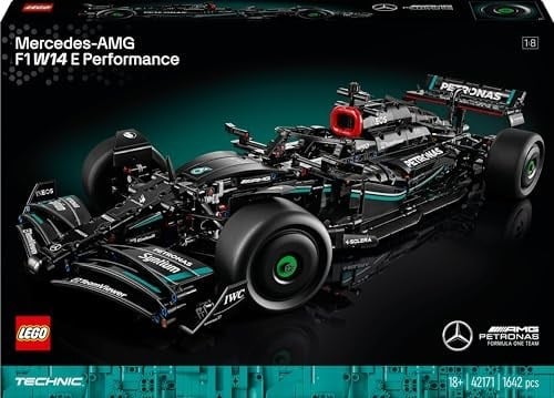 LEGO Technic Mercedes-AMG F1 W14 E Performance 42171 - Yetişkinler için Koleksiyonluk Yaratıcı Yarış Arabası Modeli Yapım Seti, Doğum Günü Hediyesi Fikri (1642 Parça)
