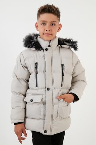 Lela İçi Peluş Astarlı Çıkarılabilir Kapüşonlu Suya Dayanıklı Kışlık Mont Erkek Çocuk MONT 5760022 - Seçenekler: 5 Yıl, 6 Yıl, 7 Yıl, 8 Yıl