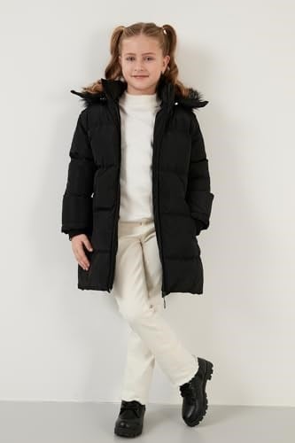 Lela Peluş Astarlı Yakası Suni Kürklü Çıkarılabilir Kapüşonlu Kışlık Mont Kız Çocuk MONT 5760072 - Seçenekler: 5 Yıl, 6 Yıl, 7 Yıl