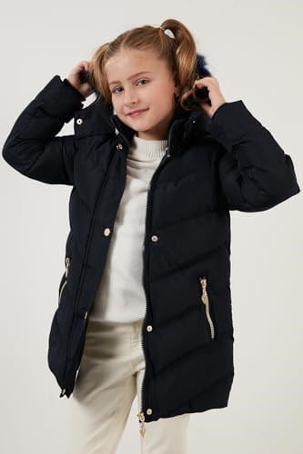 Lela Peluş Astarlı Yakası Suni Kürklü Çıkarılabilir Kapüşonlu Kışlık Mont Kız Çocuk MONT 5761908 - Seçenekler: 5 Yıl, 6 Yıl, 7 Yıl, 11 Yıl, 12 Yıl