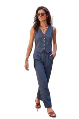 Lela Regular Fit Bol Paça Yelekli Takım Bayan TAKIM 67045162S4 - Bedenler: S, L, XL