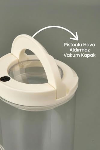 Lengo 9lu 1200 ml Mühürlü Vakumlu Borosilikat Cam Erzak Saklama Kavanozu
