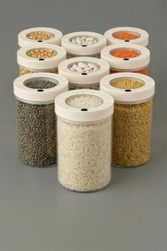 Lengo 9lu 1200 ml Mühürlü Vakumlu Borosilikat Cam Erzak Saklama Kavanozu