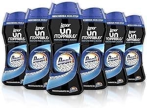 Lenor Çamaşır kokusu, kokulu boncuklar, çamaşır makinesi, Unstoppables Dash, 6lı paket (6 x 210 g), çamaşırlar için durmadan tazelik (elbise dolabında 12 haftaya kadar)