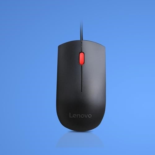 Lenovo 5266214 Essential Fare, 3 Düğmeli, Kablolu USB, Siyah