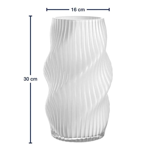 Leonardo Verdi El Yapımı Dekoratif Beyaz Vazo 30 cm
