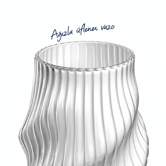 Leonardo Verdi El Yapımı Dekoratif Beyaz Vazo 30 cm