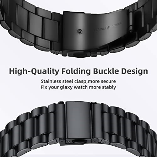 Lerobo Samsung Galaxy Watch 7 6 5 4 Band 44 mm 40 mm/Galaxy Watch 6 4 Klasik Bant 43 mm 47 mm 46 mm 42 mm/Aktif 2 40 mm 44 mm/Saat 3 41 mm, 20 mm Paslanmaz Çelik Metal Yedek Erkek Kadın ile Uyumlu