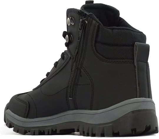 LETAO- Erkek Çocuk Soğuga Dayanıklı Fermuarlı Kürklü Trekking Bot