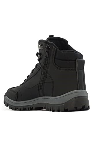 LETAO- Erkek Çocuk Soğuga Dayanıklı Fermuarlı Kürklü Trekking Bot
