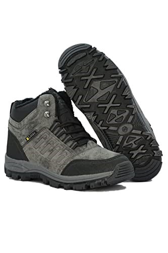 LETAO-Fermuarlı Kürklü Unisex Trekking Bot Soğuga Dayanıklı