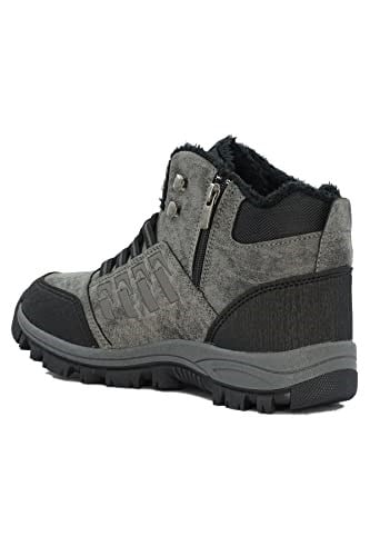 LETAO-Fermuarlı Kürklü Unisex Trekking Bot Soğuga Dayanıklı