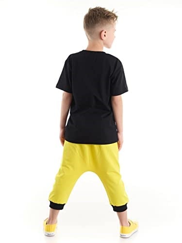 Lets Erkek Çocuk T-shirt Kapri Şort Takım