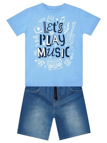 Lets Play Erkek Çocuk T-shirt Denim Şort Takım