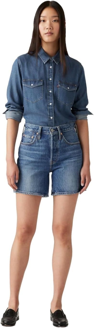 Levis 501 Mid Thigh Şort Kadın