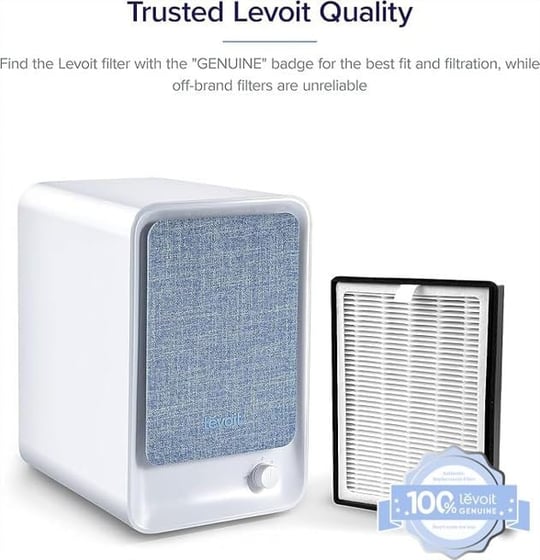 LEVOIT LV-H126 Hava Temizleyici Yedek Filtre, HEPA Filtre, Yüksek Verimli Aktif Karbon Filtre, 3 Ekstra Ön Filtre, LV-H126-RF, Siyah