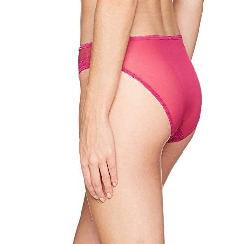 LEXWEAR Kadınlar için parlak dantelli külot. Siyah M