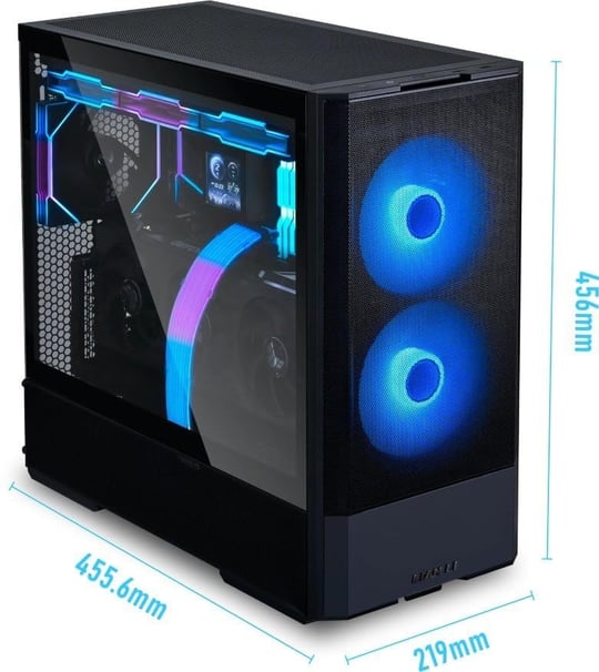 Lian Li Medium Case(2x140mm PWM ARGBfans,2x120 PWMfans) Black