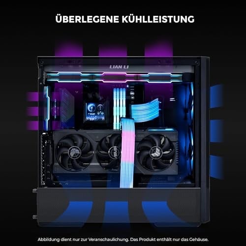 Lian Li Medium Case(2x140mm PWM ARGBfans,2x120 PWMfans) Black