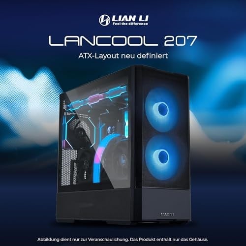 Lian Li Medium Case(2x140mm PWM ARGBfans,2x120 PWMfans) Black