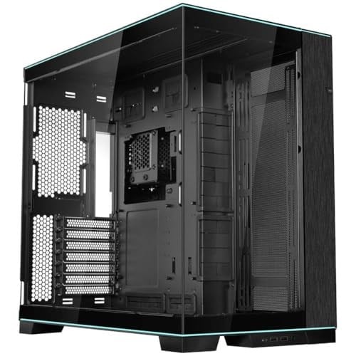 Lian Li O11D EVO RGB Oyun Bilgisayarı Kasası ATX Siyah - RGB Aydınlatmalı Midi Tower PC Kasası, 455 mmye Kadar Ekran Kartları, 420 mmye kadar Radyatör, Siyah PC Case Çelik, Alüminyum,