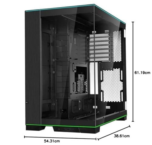 Lian Li O11D EVO RGB Oyun Bilgisayarı Kasası ATX Siyah - RGB Aydınlatmalı Midi Tower PC Kasası, 455 mmye Kadar Ekran Kartları, 420 mmye kadar Radyatör, Siyah PC Case Çelik, Alüminyum,