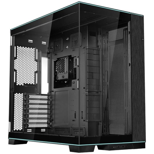 Lian Li O11D EVO RGB Oyun Bilgisayarı Kasası ATX Siyah - RGB Aydınlatmalı Midi Tower PC Kasası, 455 mmye Kadar Ekran Kartları, 420 mmye kadar Radyatör, Siyah PC Case Çelik, Alüminyum,