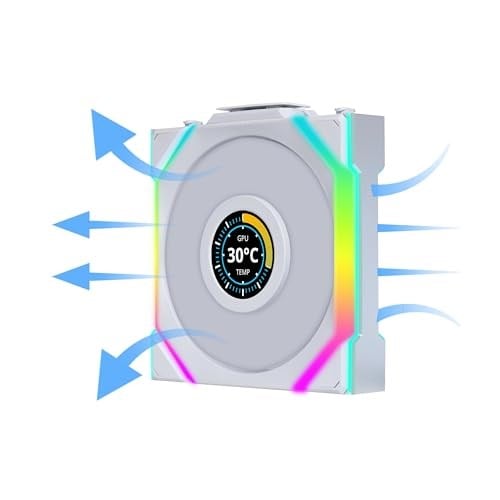 Lian Li UNI FAN REVERSE SL WIRELESS LCD 3x120mm Beyaz Kasa Fanı (G99.12RSLLCD1W3W.00)