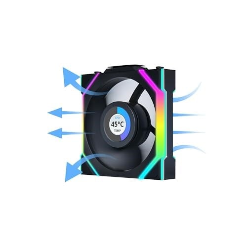 Lian Li UNI FAN REVERSE SL WIRELESS LCD 3x120mm RGB Kablosuz Kasa Fanı Siyah